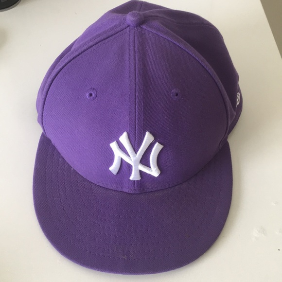 purple ny hat